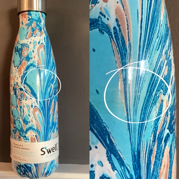 S'well Vacuum Insulated Stainless Steel Water Bottle, Pennellata, 17 oz - Picture 8 of 9